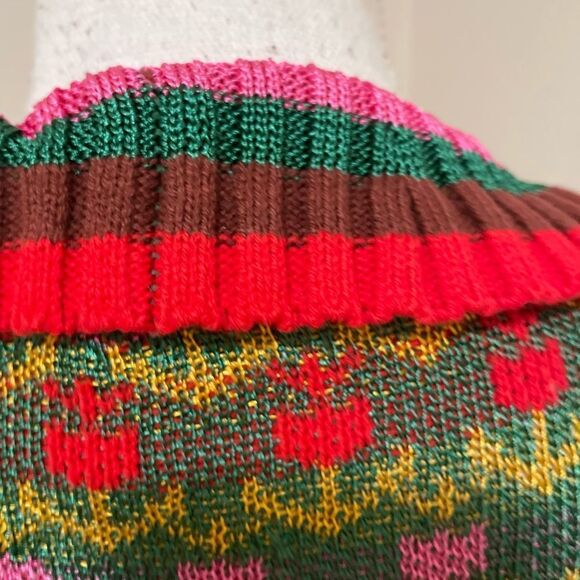 Free  People X REVOLVE Milano Mini Dress Green
Red Knit Long Sleeve M - Picture 8 of 11